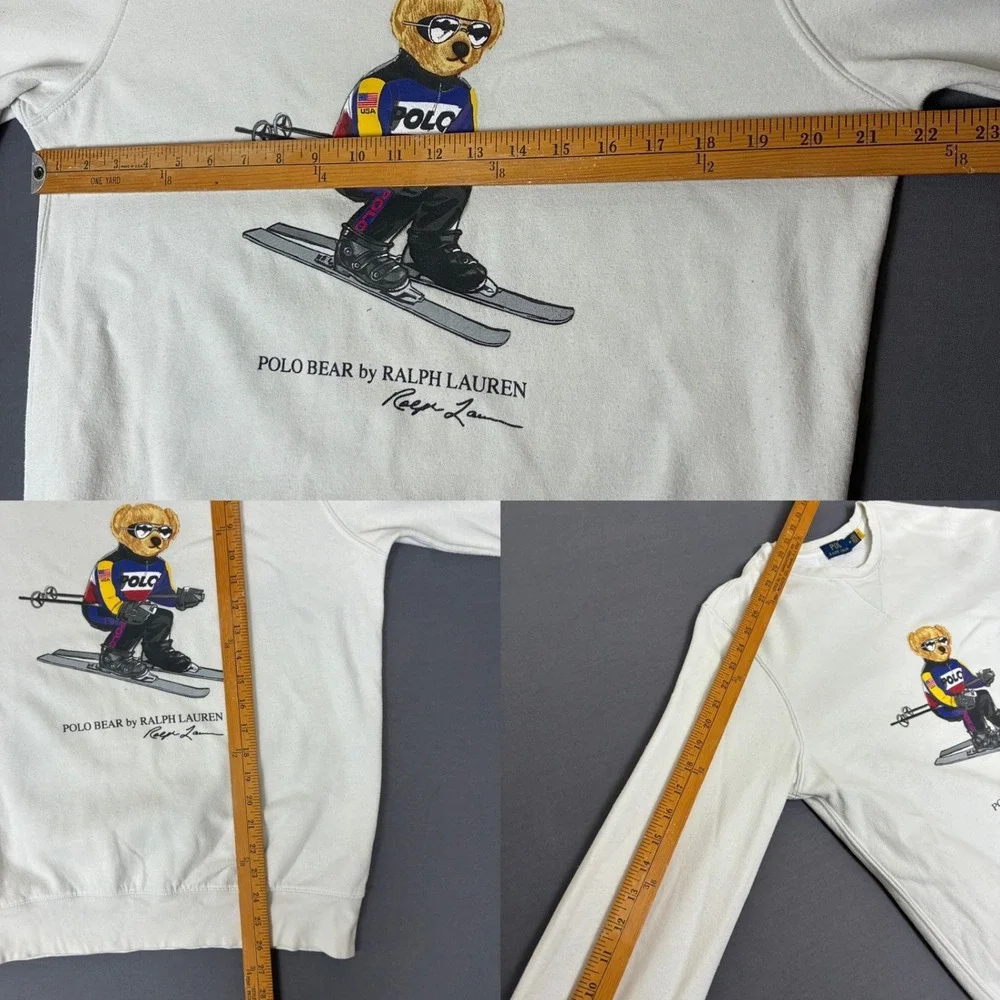 Polo Ralph Lauren Ski Bear Sweatshirt Men's Size Medium White